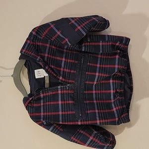 Vintage Baby Gap windbreaker plaid 12-18 month windbreaker spring jacket blue